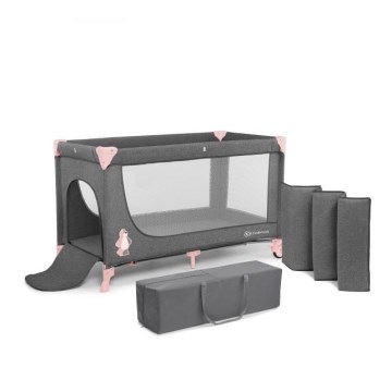 KINDERKRAFT - Patut de călătorie JOY roz-gri