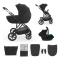 KINDERKRAFT PRIME 3 - Cărucior combinat 3-în-1, Venezian Black