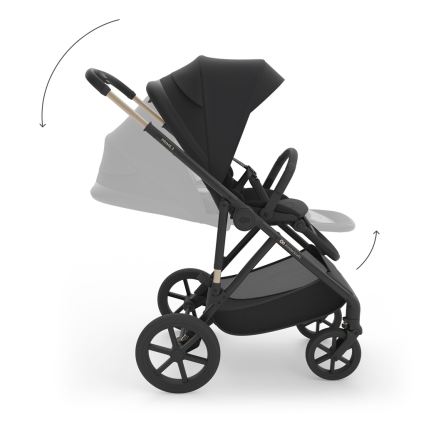 KINDERKRAFT PRIME 3 - Cărucior combinat 3-în-1, Venezian Black