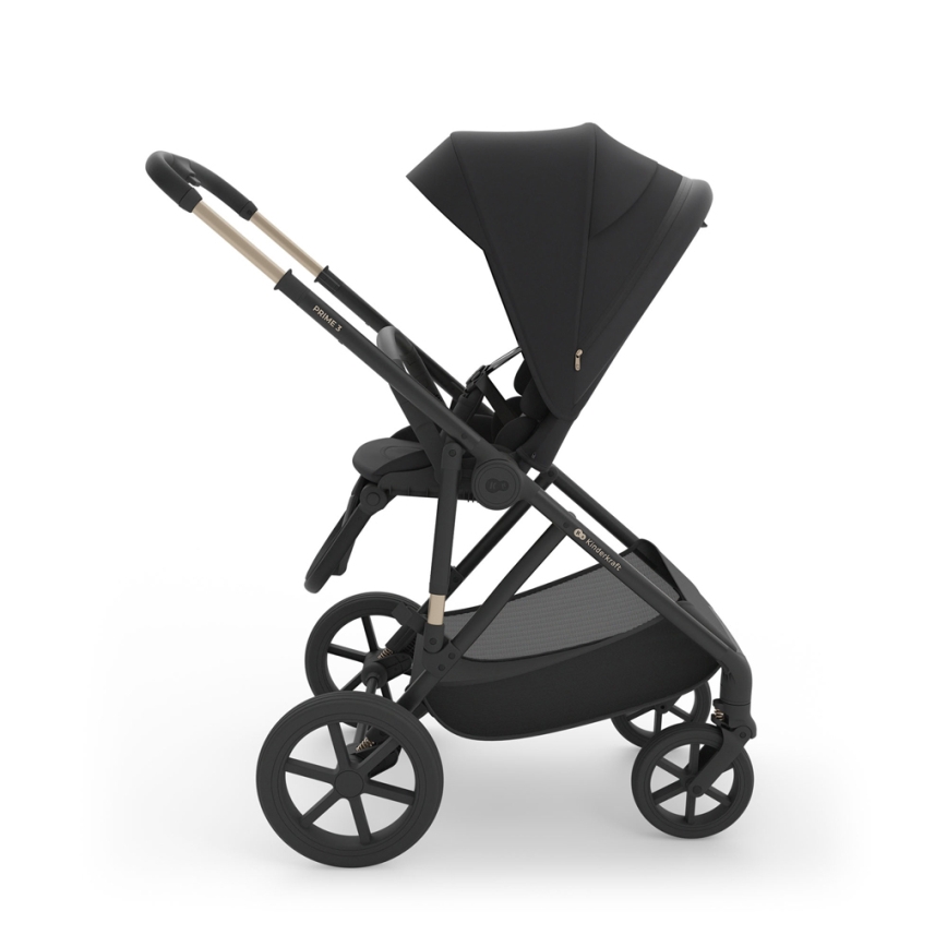 KINDERKRAFT PRIME 3 - Cărucior combinat 3-în-1, Venezian Black