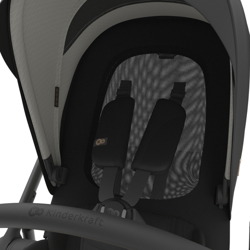 KINDERKRAFT PRIME 3 - Cărucior combinat 3-în-1, Venezian Black