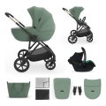 KINDERKRAFT PRIME 3 - Cărucior combinat 3 în 1, verde închis