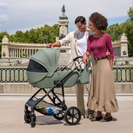 KINDERKRAFT PRIME 3 - Cărucior combinat 3 în 1, verde închis