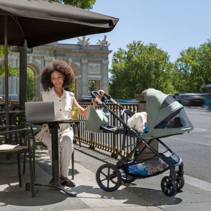 KINDERKRAFT PRIME 3 - Cărucior combinat 3 în 1, verde închis