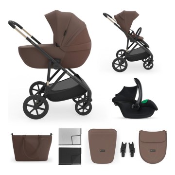 KINDERKRAFT PRIME 3 Velvet Mocca - cărucior combinat 3 în 1
