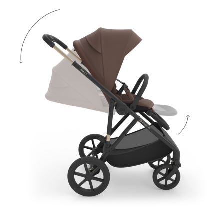 KINDERKRAFT PRIME 3 Velvet Mocca - cărucior combinat 3 în 1
