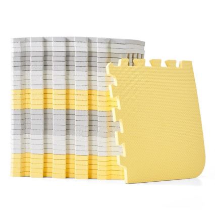 KINDERKRAFT - Puzzle din spumă LUNO 30 piese gri/galben