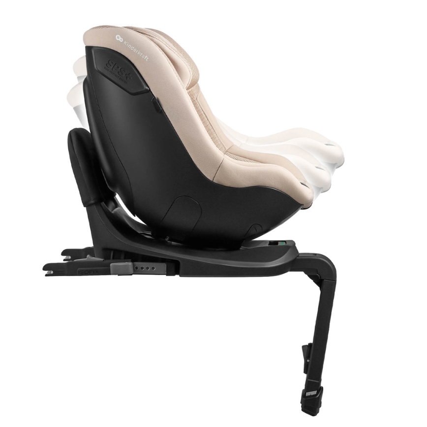 KINDERKRAFT – Scaun auto cu bază rotativă I-GUARD PRO i-Size 61–105 cm, bej