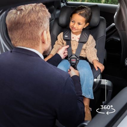 KINDERKRAFT - Scaun auto cu bază rotativă I-GUARD PRO i-Size 61–105 cm, negru