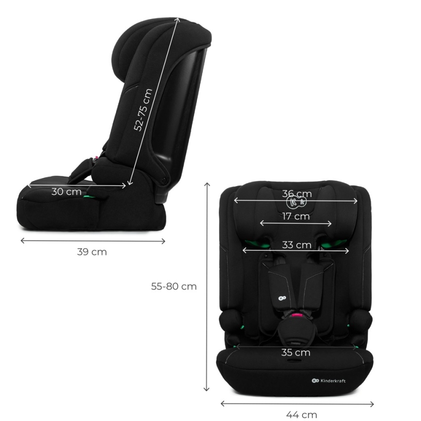 KINDERKRAFT - Scaun auto I-COMFY i-Size 76-150 cm, negru