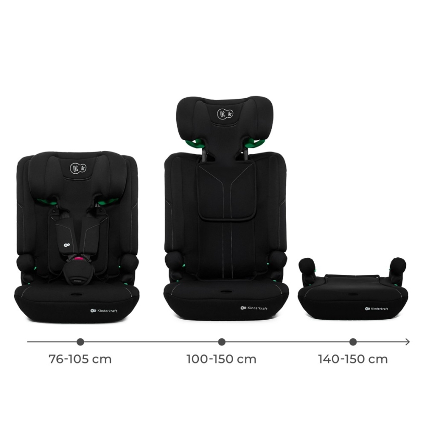 KINDERKRAFT - Scaun auto I-COMFY i-Size 76-150 cm, negru