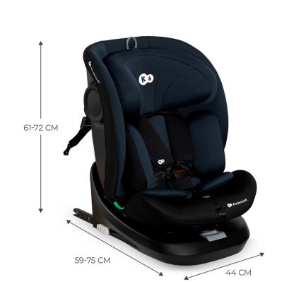 KINDERKRAFT - Scaun auto I-GROW i-Size cu bază rotativă (40-150 cm), negru