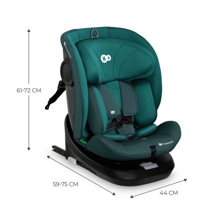 KINDERKRAFT - Scaun auto I-GROW i-Size cu bază rotativă 40-150 cm turcoaz