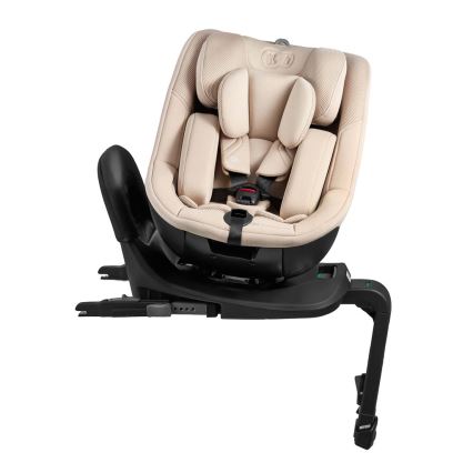KINDERKRAFT - Scaun auto i-GUARD i-Size 40-105 cm cu bază rotativă, bej