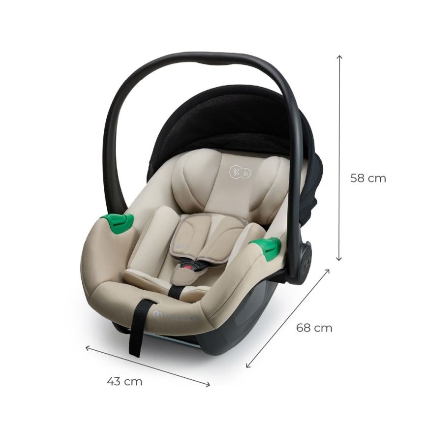 KINDERKRAFT - Scaun auto MINK PRO 2 40-87 cm (0-13 kg) bej