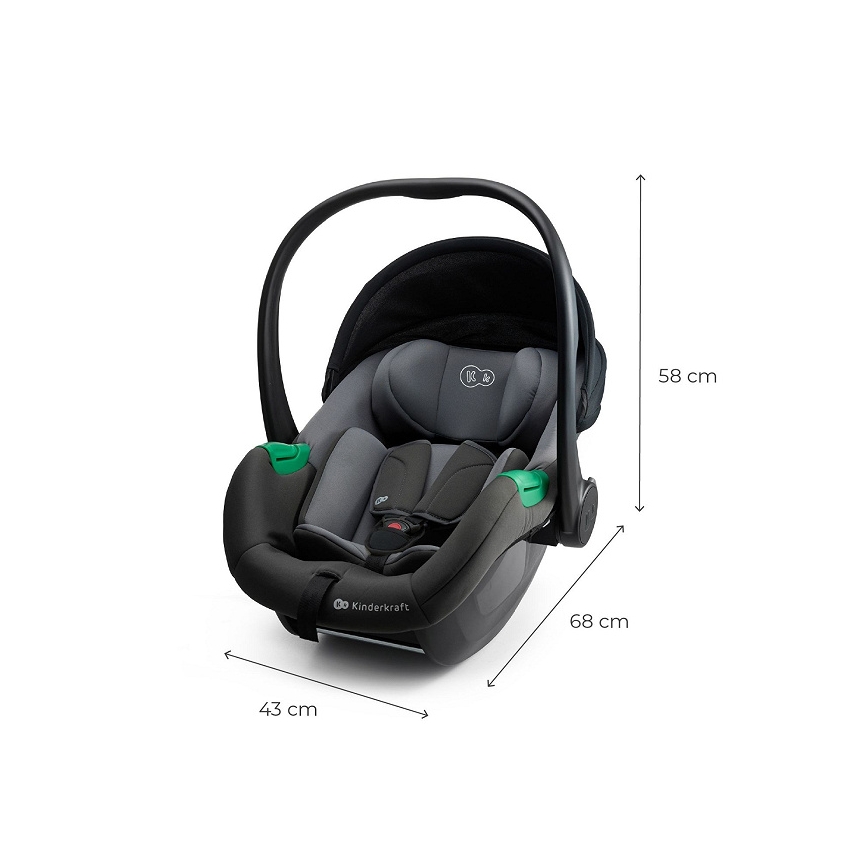 KINDERKRAFT - Scaun auto MINK PRO 2 40-87 cm (0-13 kg) gri