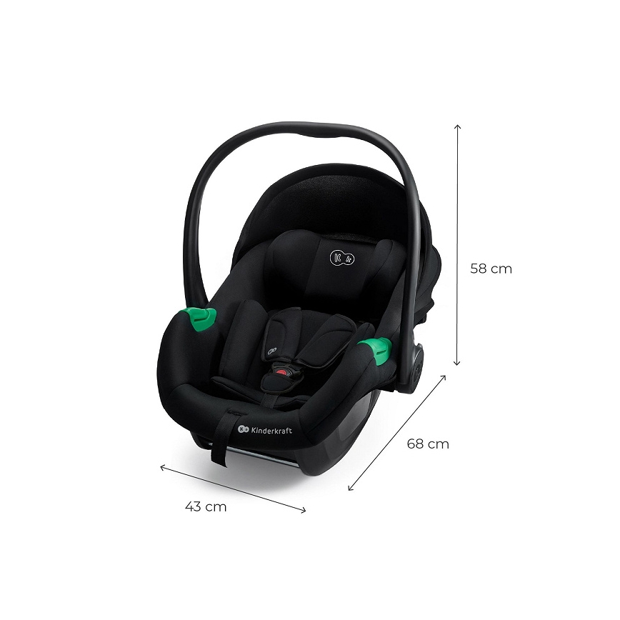 KINDERKRAFT - Scaun auto MINK PRO 2 40-87 cm (0-13 kg) negru