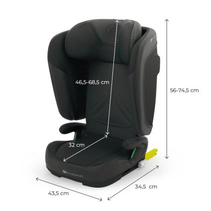 KINDERKRAFT - Scaun auto pliabil UNITY 2 i-Size 100-150 cm negru