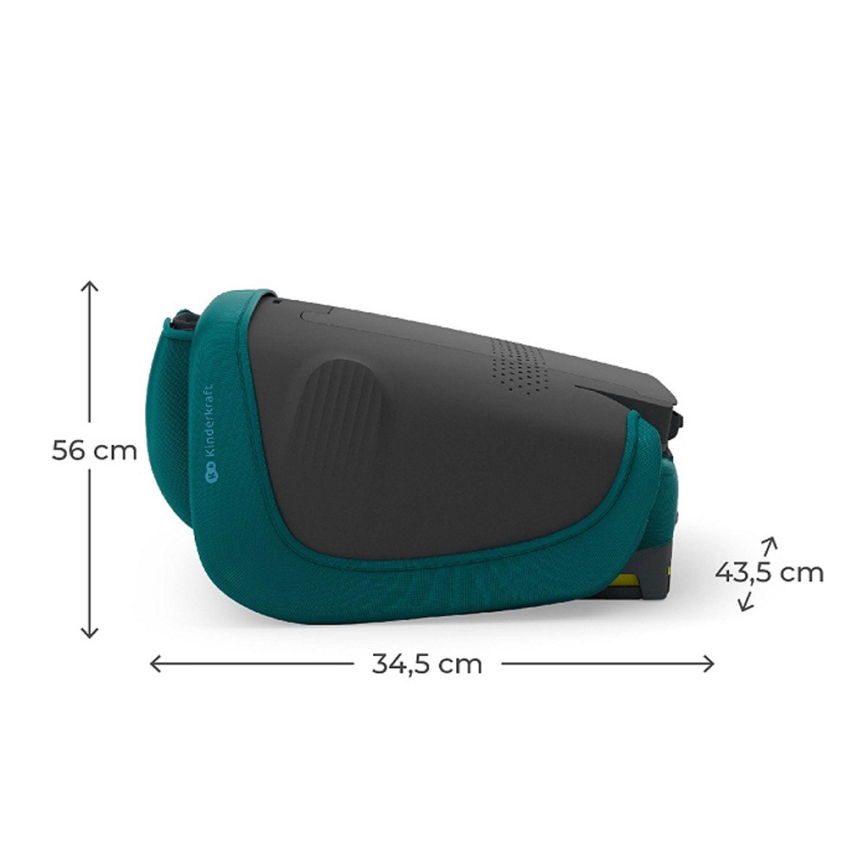 KINDERKRAFT - Scaun auto pliabil UNITY 2 i-Size 100-150 cm, turcoaz