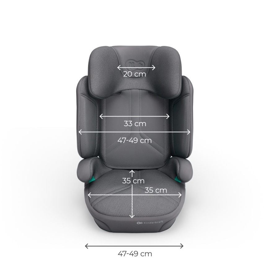 KINDERKRAFT - Scaun auto pliabil XPAND 2 PRO, 100-150 cm, gri