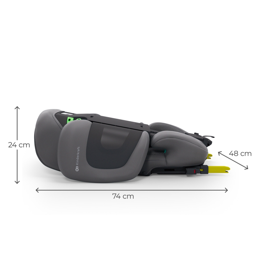 KINDERKRAFT - Scaun auto pliabil XPAND 2 PRO, 100-150 cm, gri