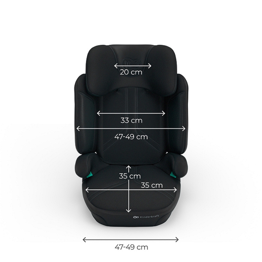 KINDERKRAFT - Scaun auto pliabil XPAND 2 PRO 100-150 cm negru