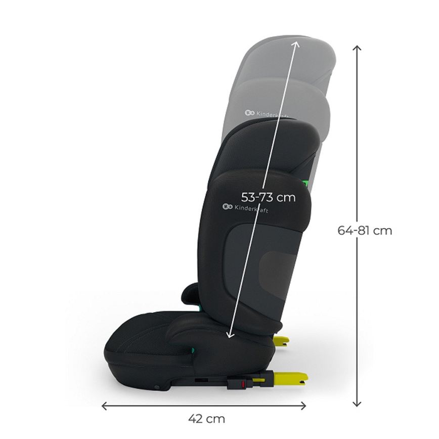 KINDERKRAFT - Scaun auto pliabil XPAND 2 PRO 100-150 cm negru