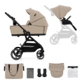 KINDERKRAFT SELECT - Cărucior combinat 2în1 YOXI Bej nisipiu
