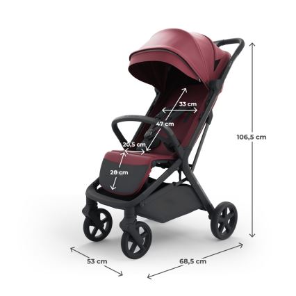 KINDERKRAFT SELECT - Cărucior sport NUBI 3 Dark Ruby