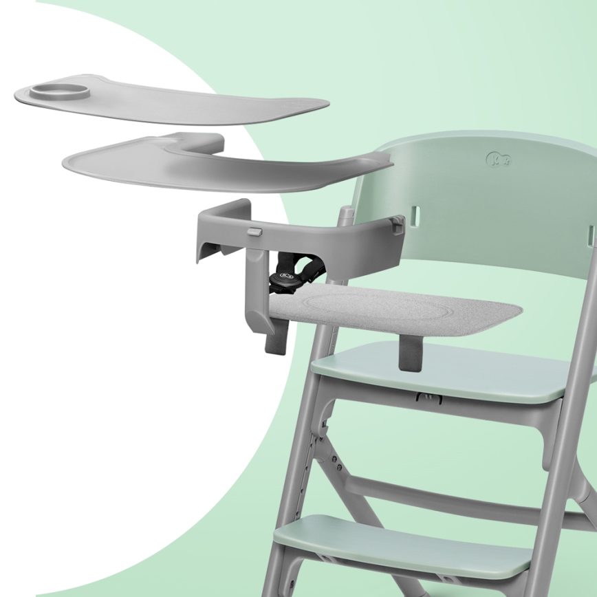 KINDERKRAFT SELECT - Scaun de masă pentru copii 3în1 LIVY Premium Verde măsliniu