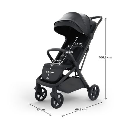 KINDERKRAFT SELECT NUBI 3 - cărucior sport, Midnight Black
