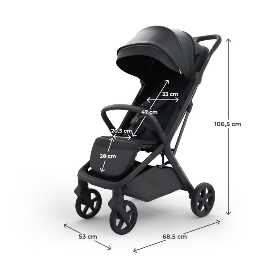 KINDERKRAFT SELECT NUBI 3 - cărucior sport, Midnight Black