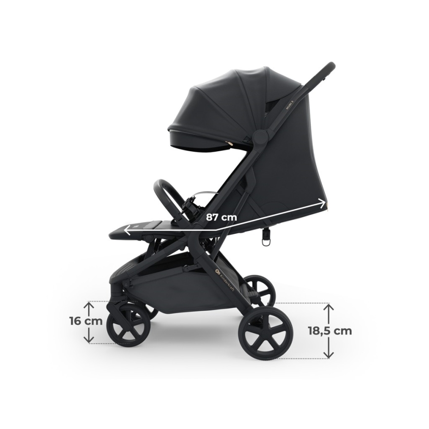 KINDERKRAFT SELECT NUBI 3 - cărucior sport, Midnight Black