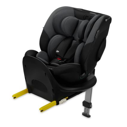 KINDERKRAFT SELECT – scaun auto cu bază rotativă I-FIX (40–150 cm), negru grafit