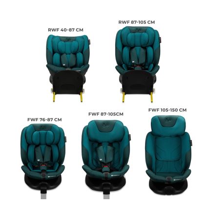 KINDERKRAFT SELECT - Scaun auto cu bază rotativă I-FIX (40-150 cm) Albastru Harbor