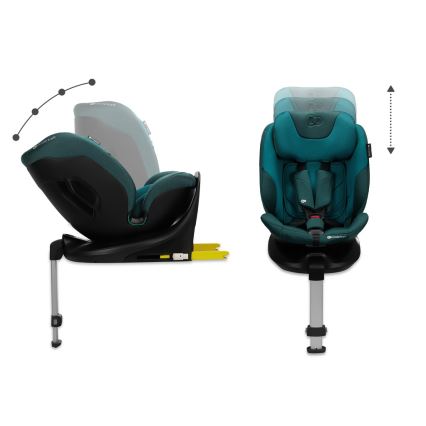 KINDERKRAFT SELECT - Scaun auto cu bază rotativă I-FIX (40-150 cm) Albastru Harbor
