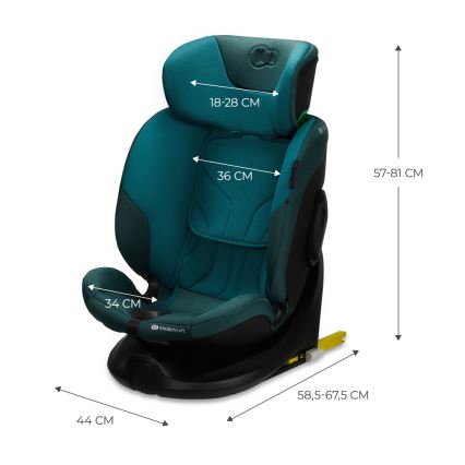 KINDERKRAFT SELECT - Scaun auto cu bază rotativă I-FIX (40-150 cm) Albastru Harbor