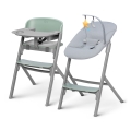 KINDERKRAFT SELECT - Scaun de masă pentru copii 3în1 LIVY Premium verde măsliniu + balansoar CALMEE