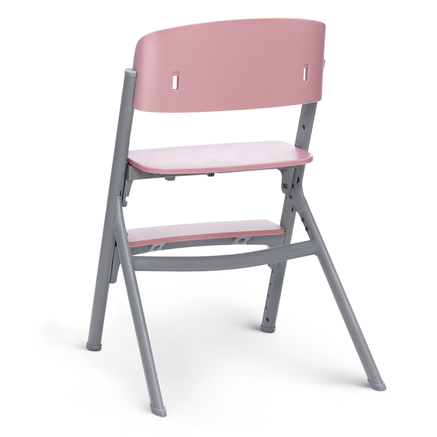 KINDERKRAFT SELECT - Scaun de luat masă pentru copii 3 în 1 LIVY Premium Aster pink + șezlong pentru bebeluși CALMEE