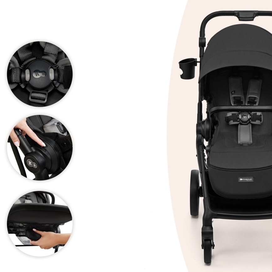 KINDERKRAFT SELECT YOXI - Cărucior sport gri Moonlight