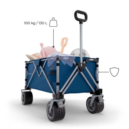 KINDERKRAFT WAGON ROLLSTER - cărucior de transport pliabil, albastru