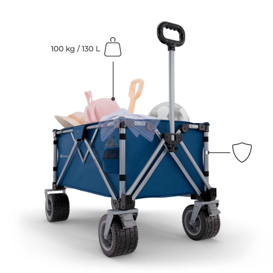 KINDERKRAFT WAGON ROLLSTER - cărucior de transport pliabil, albastru