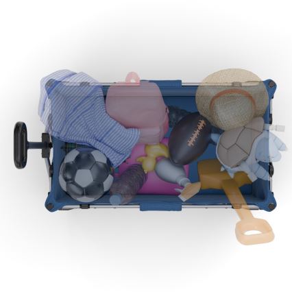 KINDERKRAFT WAGON ROLLSTER - cărucior de transport pliabil, albastru