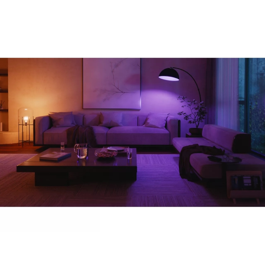 Set de bază Philips Hue WHITE AND COLOR AMBIANCE 2xE27/8,1W 1000-20000K + Hue bridge