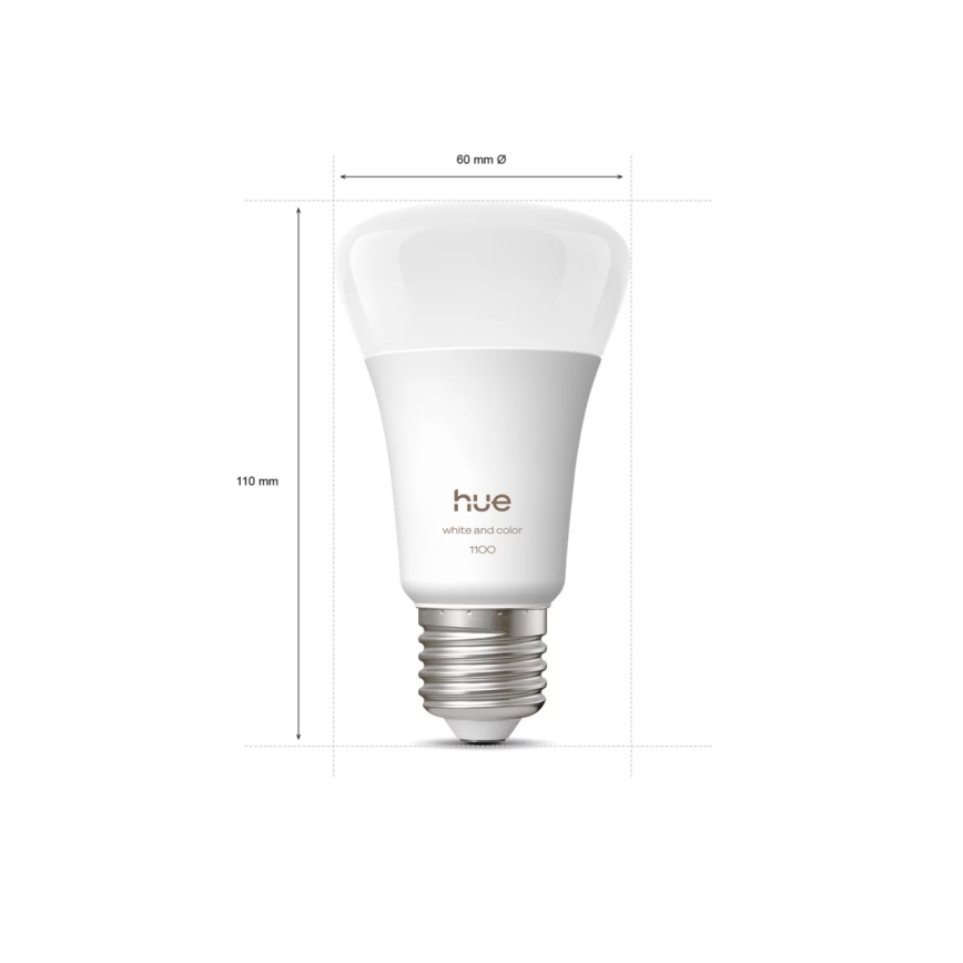 Set de bază Philips Hue WHITE AND COLOR AMBIANCE 2xE27/8,1W 1000-20000K + Hue bridge