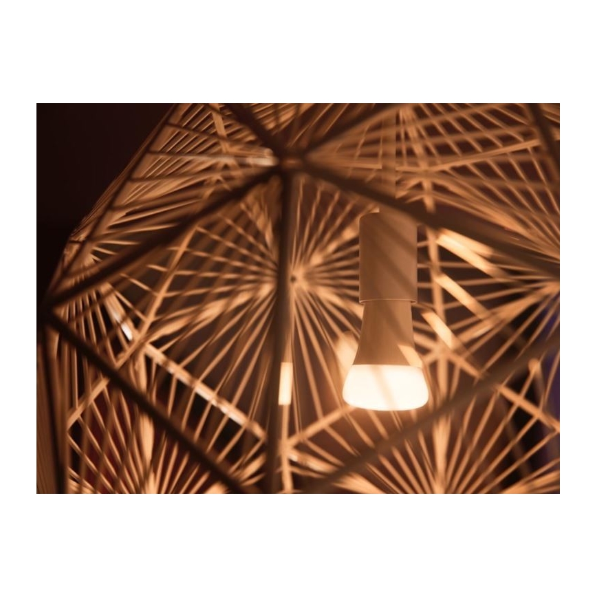 Set de bază Philips Hue WHITE AMBIANCE 2xE27/8W/230V + Hue Bridge și întrerupător dimmer