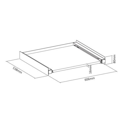 Kit de suprapunere mașină de spălat și uscător cu raft extensibil MK FLORIA MKF-23MZ601 60 cm alb