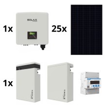 Kit solar: SOLAX Power 10kWp RISEN Full Black + invertor SOLAX 3f 15kW + baterie 11,6 kWh