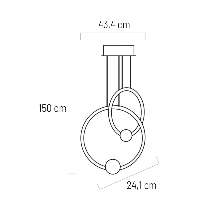 Candelabru LED reglabil pe cablu LIV LED/50W/230V negru + telecomandă
