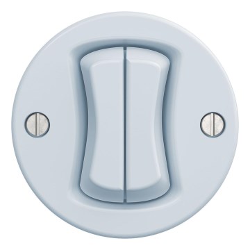 Kliklap - Buton dublu retro fără ramă, albastru